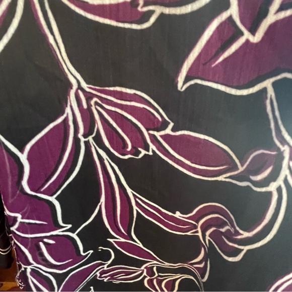 Calvin Klein Purple and Black Floral Dress - Picture 4 of 8